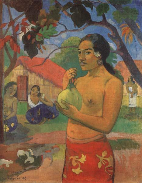 Woman Holding a Fruit, Paul Gauguin